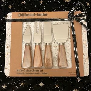 Marble cheese board set